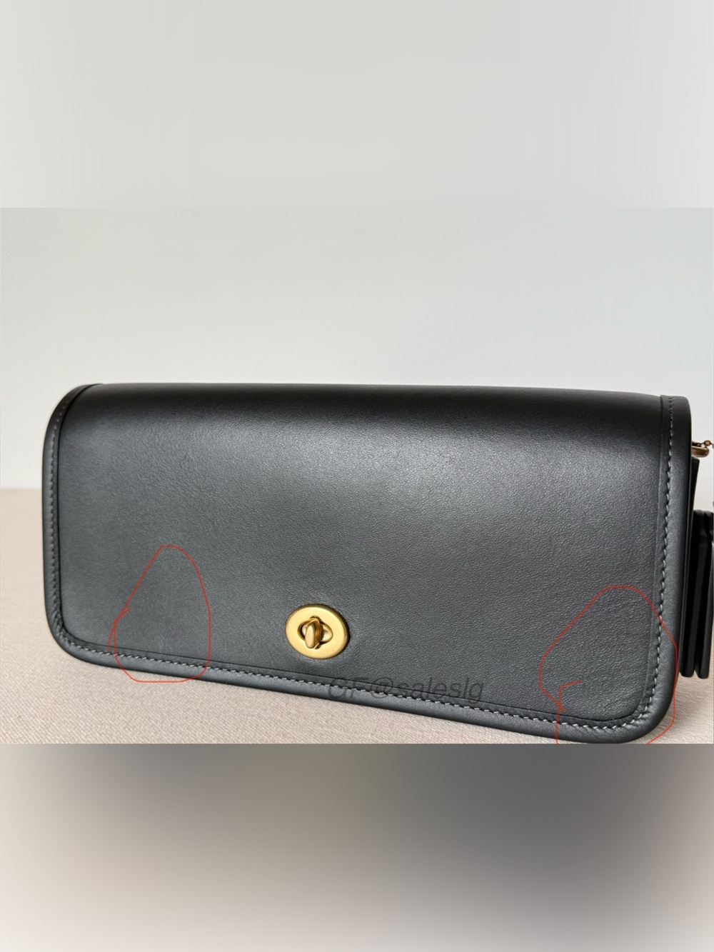 NWT Coach Dinky Shoulder Bag CW641 Black Glovetanned Leather Gold Hardware - Picture 3 of 15